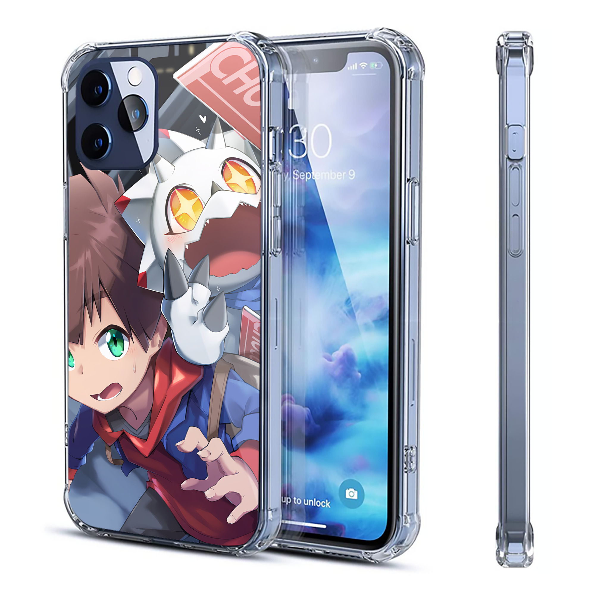 （画像用） Digimon デジタルモンスター/デジモン 【iPhone 12シリーズ対応】透明スマホケース（クリアソフトケース）